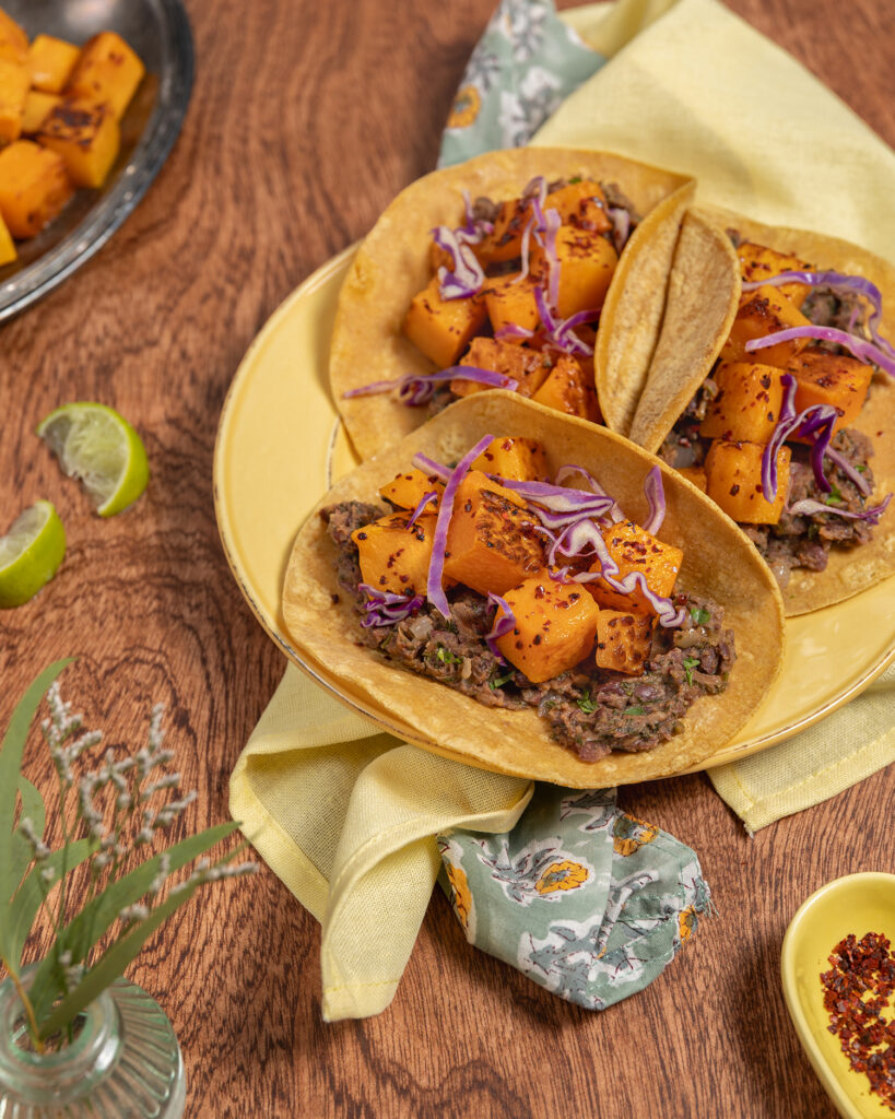 Butternut & Adzuki Autumn Tacos